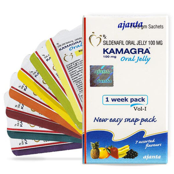 Kamagra Oral Jelly 100 mg/7包 液態果凍威而鋼 7種口味 台灣現貨